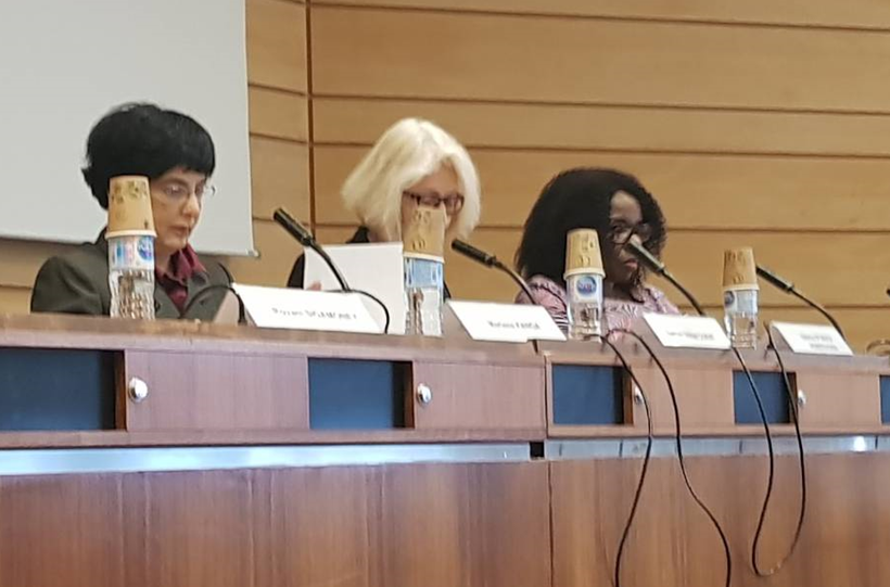 From left: WFEO President, Marlene Kanga, UNESCO Director of the Division for Gender Equality, Saniye Gülser Corat and  Chair of the WFEO Women in Engineering Committee, Valerie Agberagba