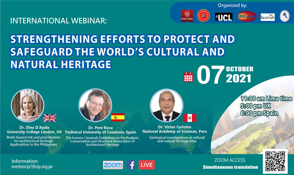 WFEO CDRM Webinar “Strengthening efforts to protect and safeguard the world’s cultural and natural heritage”