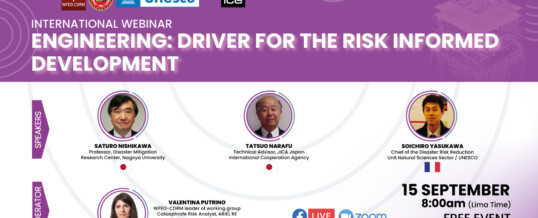 WFEO CDRM Webinar “Engineering: Driver for the risk informed development”