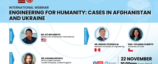 WFEO CDRM Webinar “Engineering for humanity: cases in Afghanistan and Ukraine”