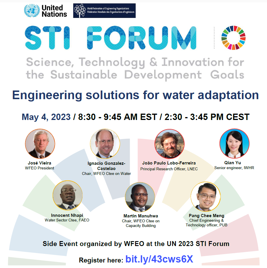 WFEO Side-event at UN STI Forum "Engineering solutions for water adaptation"