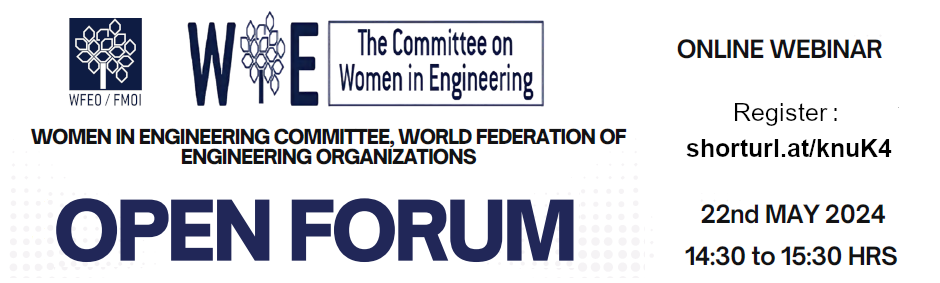 WFEO Committee on Women in Engineering webinar - Open Forum