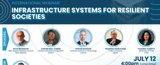WFEO CDRM Webinar “Infrastructure Systems for Resilient Societies”