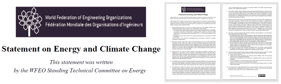 WFEO Committee on Energy Statement Energy and Climate Change