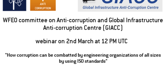 WFEO CAC & GIACC Webinar “Combatting corruption with ISO Standards”