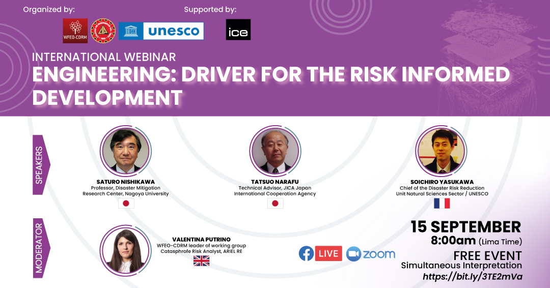 WFEO CDRM Webinar “Engineering: Driver for the risk informed development”