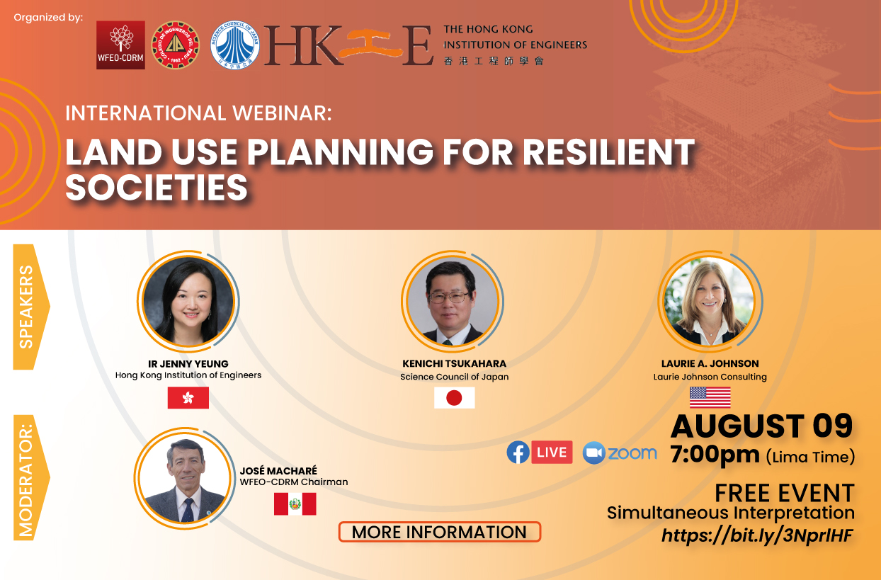 WFEO CDRM Webinar “Land use planning for resilient societies”