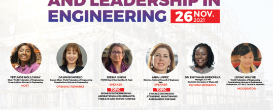 WFEO WIE webinar on Female Retention and Leadership in Engineering