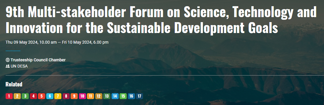 9th Science, Technology and Innovation (STI) for the SDGs Forum 2024