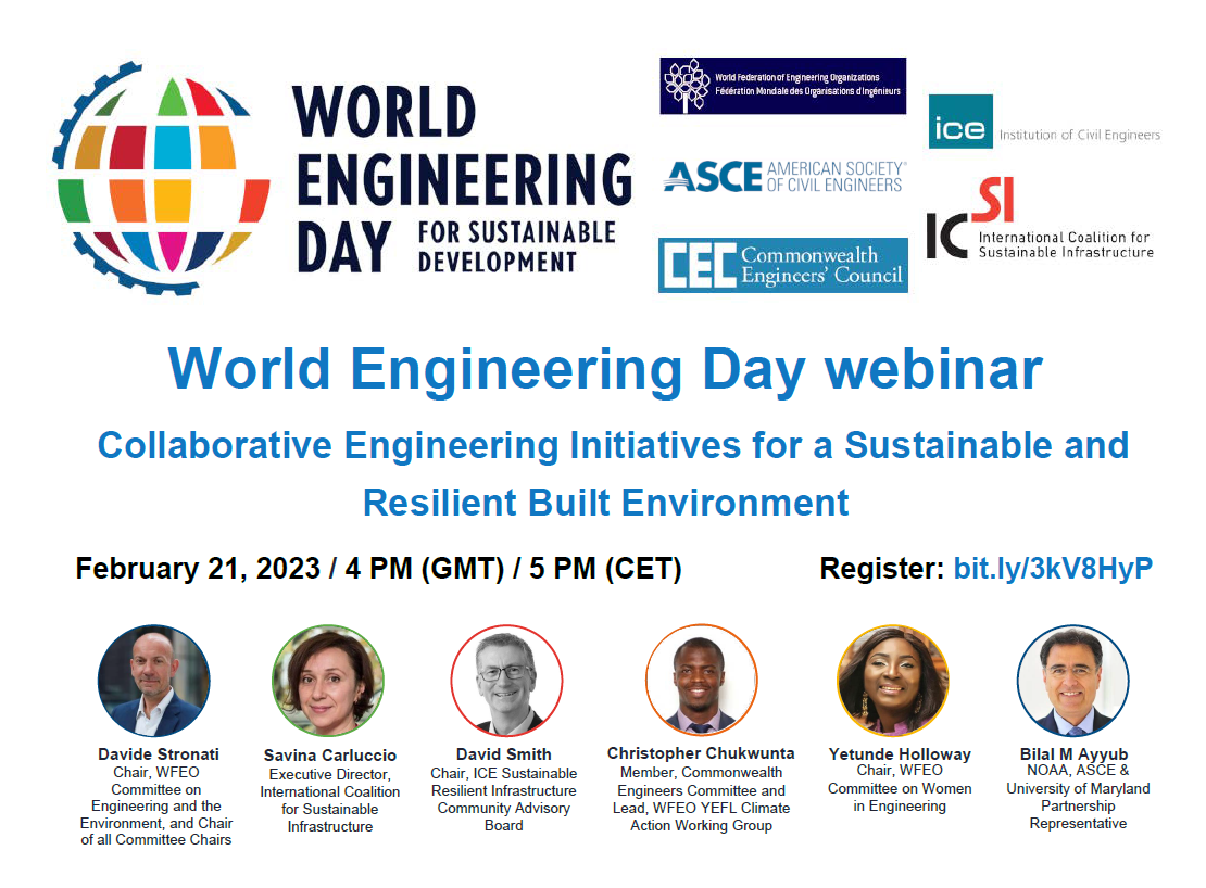 World Engineering Day webinar: Collaborative Engineering Initiatives for a Sustainable and Resilient Built Environment