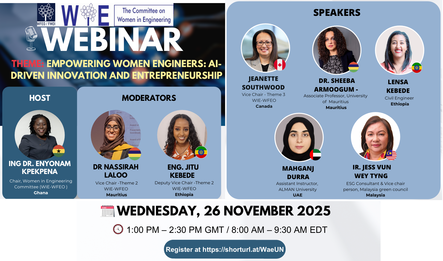 WFEO Committee on Women in Engineering - “Empowering Women Engineers AI-Driven Innovation and Entrepreneurship”