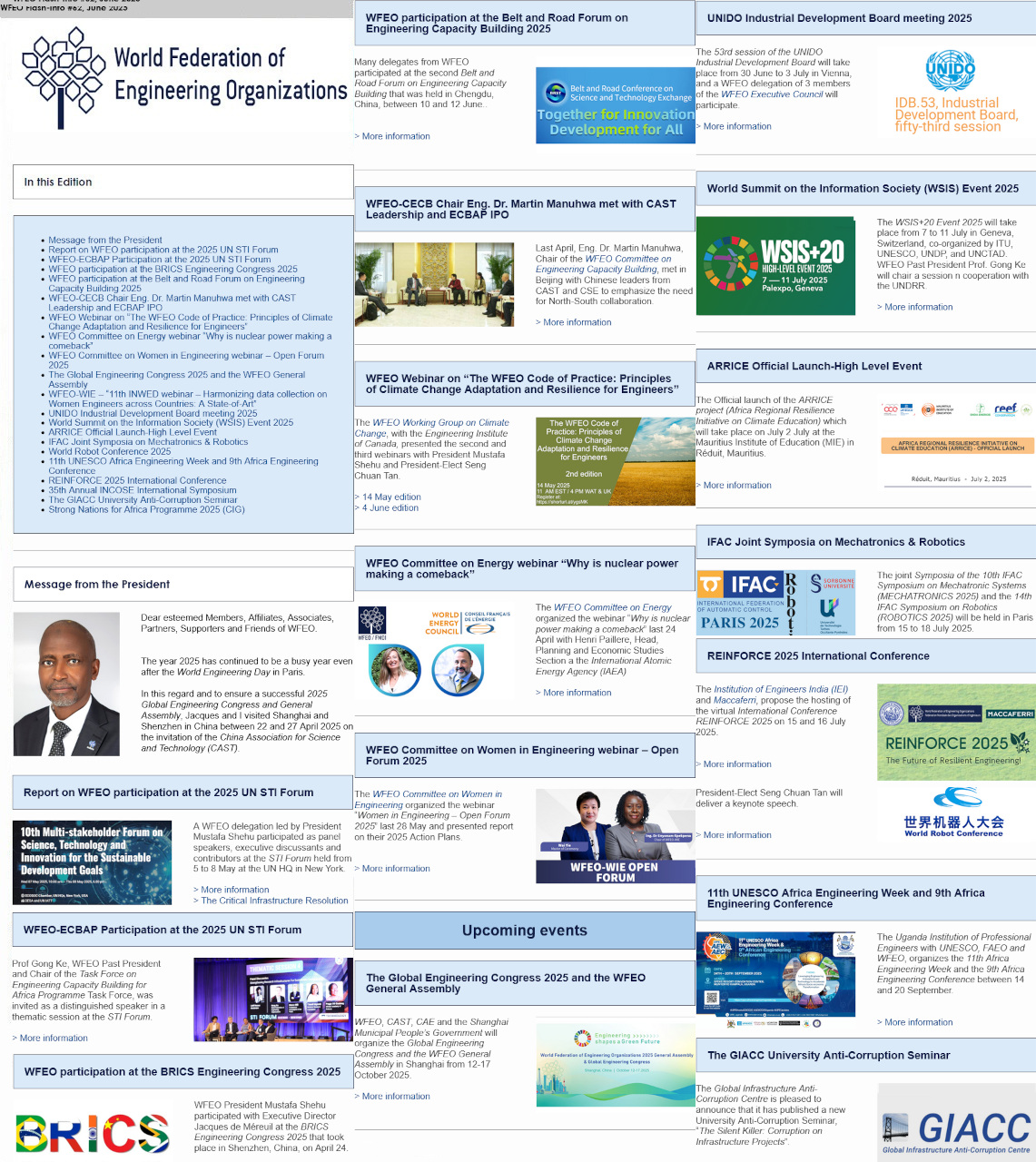 WFEO Flash Info 62 - June 2025